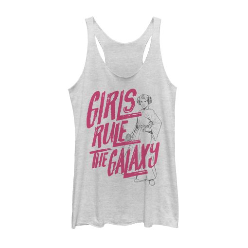 Women’s Star Wars Leia Girls Rule Galaxy Racerback Tank Top