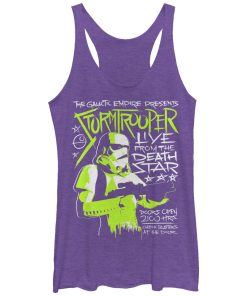 Women’s Star Wars Live From The Death Star, Stormtrooper Live In Concert Racerback Tank Top