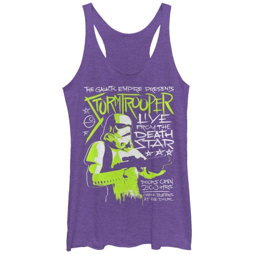 Women’s Star Wars Live From The Death Star, Stormtrooper Live In Concert Racerback Tank Top