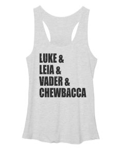 Women’s Star Wars Luke Leia Vader Chewbacca Racerback Tank Top