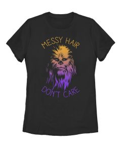 Women’s Star Wars Messy Hair Don’t Care Chewie T-Shirt