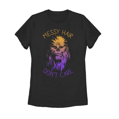 Women’s Star Wars Messy Hair Don’t Care Chewie T-Shirt