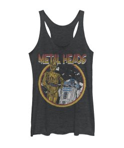 Women’s Star Wars Metal Head Rock Droids Racerback Tank Top