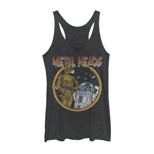 Women’s Star Wars Metal Head Rock Droids Racerback Tank Top