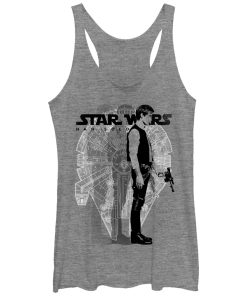 Women’s Star Wars Millennium Falcon Han Solo Racerback Tank Top