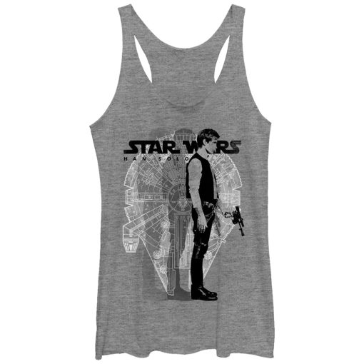 Women’s Star Wars Millennium Falcon Han Solo Racerback Tank Top