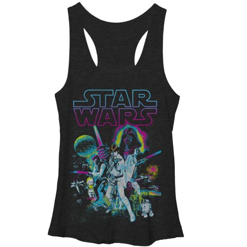 Women’s Star Wars Neon Collage Racerback Tank Top