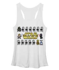 Women’s Star Wars Pixel Character Line Racerback Tank Top