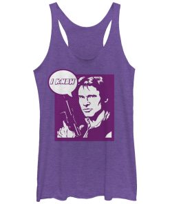 Women’s Star Wars Pop Art Han Solo I Know Racerback Tank Top