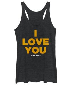 Women’s Star Wars Princess Leia I Love You Racerback Tank Top