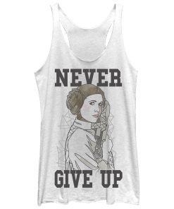 Women’s Star Wars Princess Leia Never Give Up Racerback Tank Top