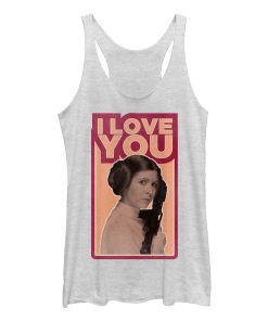 Women’s Star Wars Princess Leia Quote I Love You Racerback Tank Top
