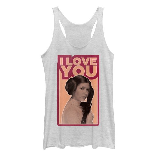 Women’s Star Wars Princess Leia Quote I Love You Racerback Tank Top