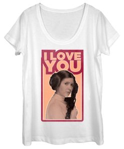 Women’s Star Wars Princess Leia Quote I Love You Scoop Neck