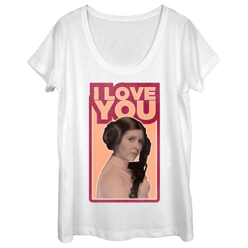 Women’s Star Wars Princess Leia Quote I Love You Scoop Neck