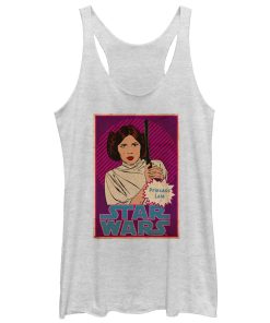 Women’s Star Wars Princess Leia Trading Card Racerback Tank Top