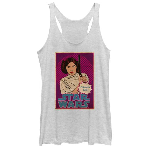 Women’s Star Wars Princess Leia Trading Card Racerback Tank Top