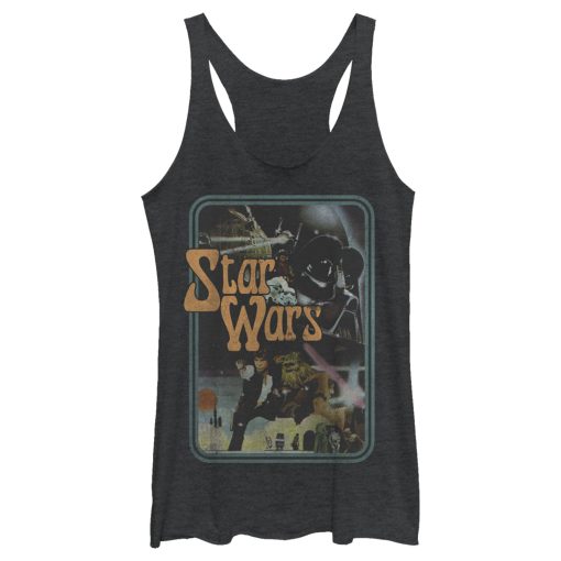 Women’s Star Wars Retro Airbrush Collage Racerback Tank Top