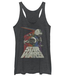 Women’s Star Wars Retro Space Travel Racerback Tank Top