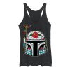 Women’s Star Wars Rose Sugar Skull Boba Fett Racerback Tank Top
