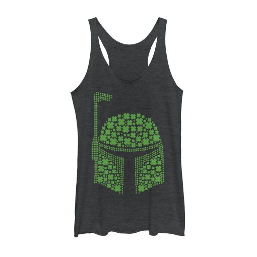 Women’s Star Wars St. Patrick’s Boba Fett Clover Racerback Tank Top