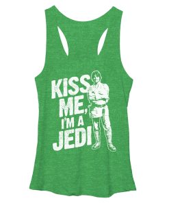 Women’s Star Wars St. Patrick’s Day Kiss Me I’m a Jedi Racerback Tank Top