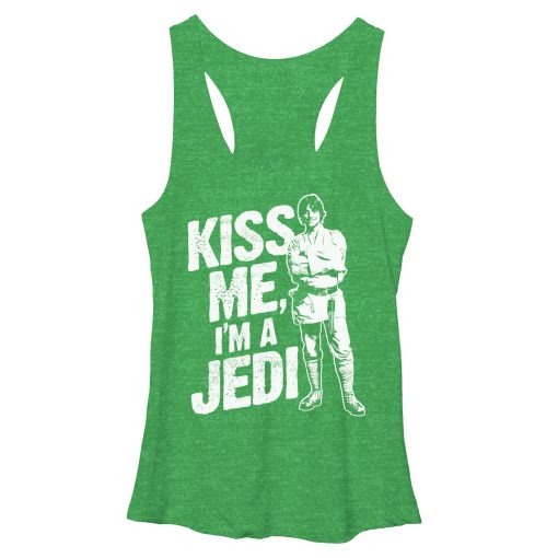 Women’s Star Wars St. Patrick’s Day Kiss Me I’m a Jedi Racerback Tank Top