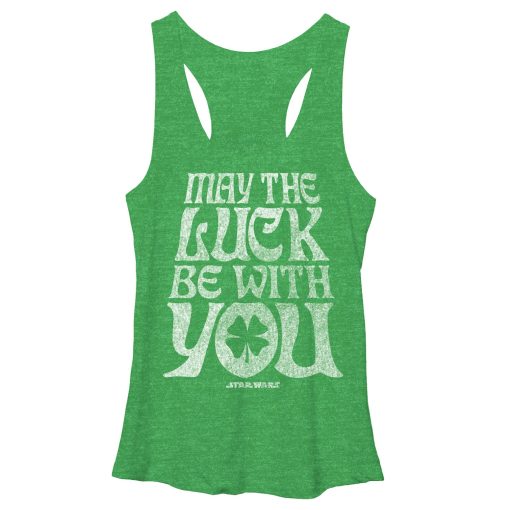 Women’s Star Wars St. Patrick’s May the Luck Be With You Racerback Tank Top