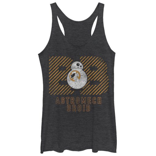 Women’s Star Wars The Force Awakens BB-8 Astromech Droid Distressed Racerback Tank Top