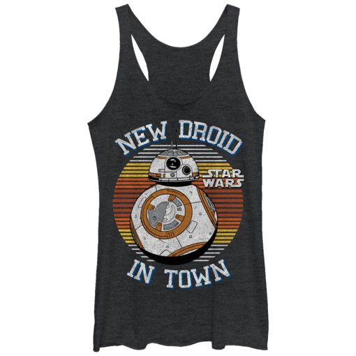 Women’s Star Wars The Force Awakens BB-8 New Droid in Town Racerback Tank Top