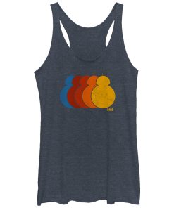 Women’s Star Wars The Force Awakens BB-8 Retro Rainbow Racerback Tank Top