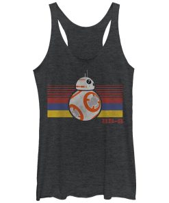 Women’s Star Wars The Force Awakens BB-8 Retro Stripes Racerback Tank Top