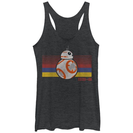 Women’s Star Wars The Force Awakens BB-8 Retro Stripes Racerback Tank Top