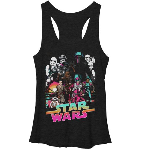 Women’s Star Wars The Force Awakens Cartoon Racerback Tank Top