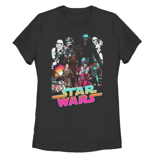 Women’s Star Wars The Force Awakens Cartoon T-Shirt