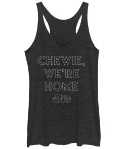 Women’s Star Wars The Force Awakens Chewie We’re Home Racerback Tank Top