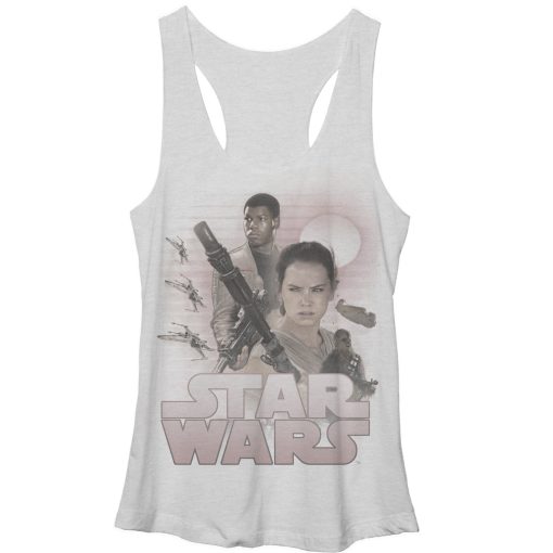 Women’s Star Wars The Force Awakens Classic Rey and Finn Racerback Tank Top