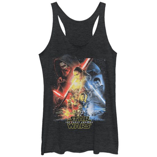 Women’s Star Wars The Force Awakens Cool Poster Racerback Tank Top