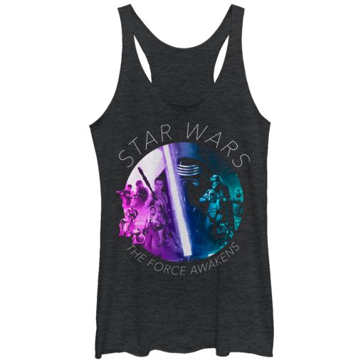 Women’s Star Wars The Force Awakens Dark Side and the Light Racerback Tank Top