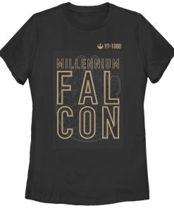 Women’s Star Wars The Force Awakens Millennium Falcon YT-1300 T-Shirt