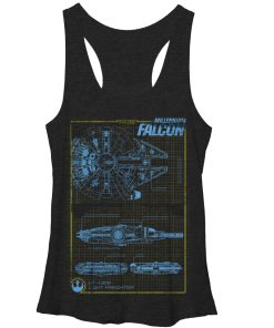 Women’s Star Wars The Force Awakens Millennium Falconprint Racerback Tank Top