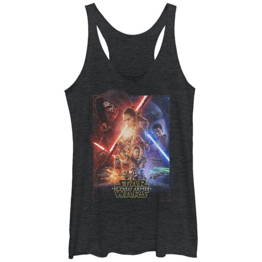 Women’s Star Wars The Force Awakens Movie Poster Racerback Tank Top