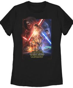 Women’s Star Wars The Force Awakens Movie Poster T-Shirt