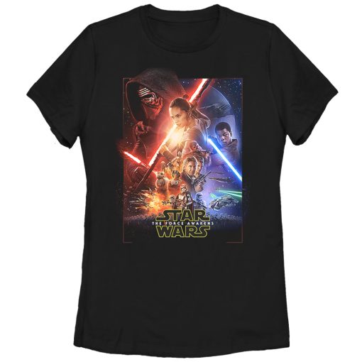 Women’s Star Wars The Force Awakens Movie Poster T-Shirt