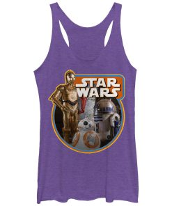 Women’s Star Wars The Force Awakens Retro Droids Racerback Tank Top