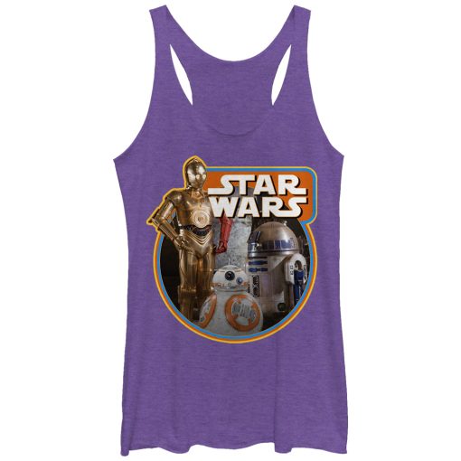 Women’s Star Wars The Force Awakens Retro Droids Racerback Tank Top