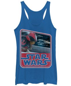 Women’s Star Wars The Force Awakens Retro Poe Dameron Racerback Tank Top