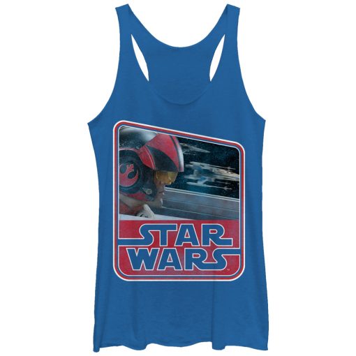 Women’s Star Wars The Force Awakens Retro Poe Dameron Racerback Tank Top