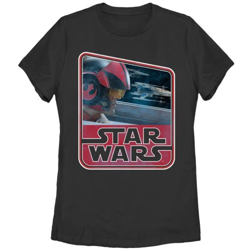 Women’s Star Wars The Force Awakens Retro Poe Dameron T-Shirt