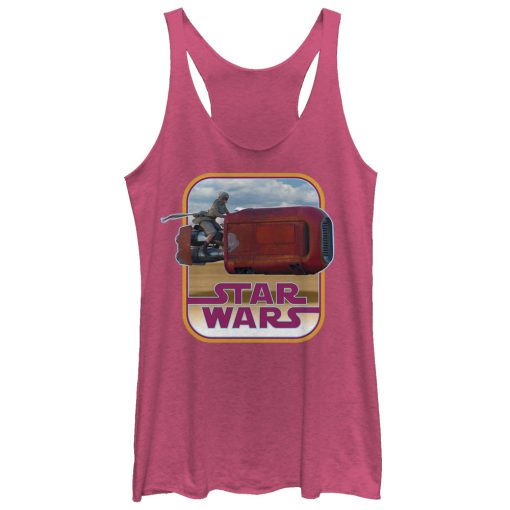 Women’s Star Wars The Force Awakens Retro Rey Speeder Racerback Tank Top